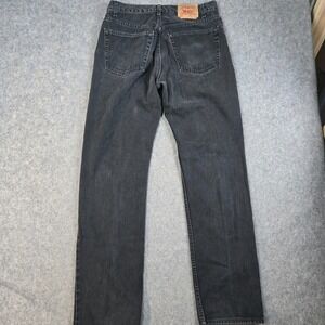 VTG Levis 505 Jeans Mens 36x36 (Fits 34x35) Black Regular Fit Straight USA Made